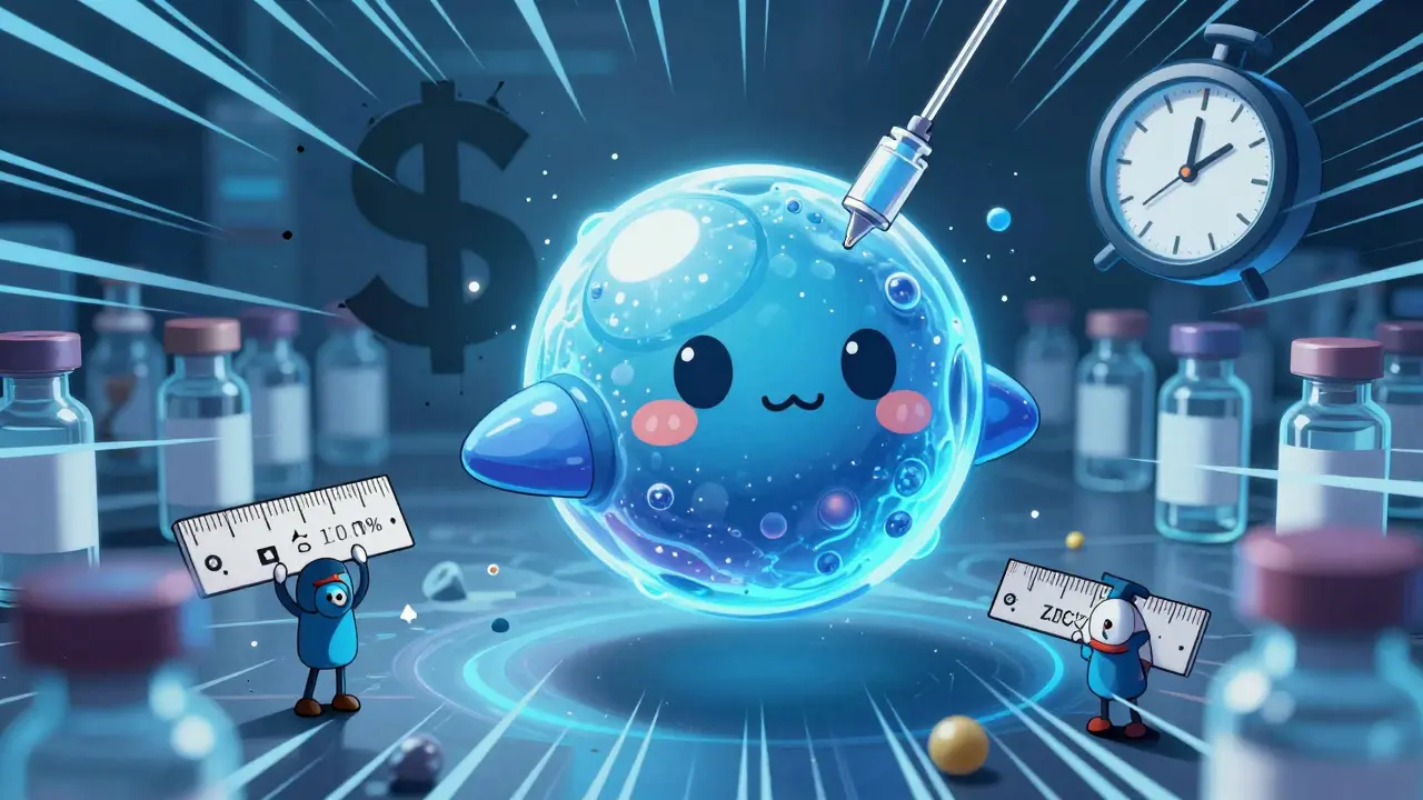 Nanoparticle injection spaceship with regulators measuring size and speed